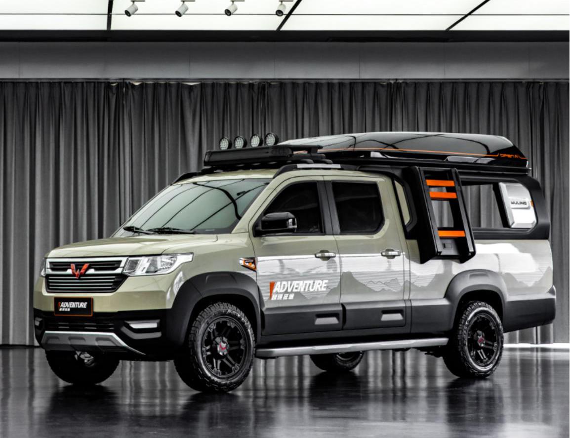 五菱征途2月2日开启盲订,野营版改装车酷炫亮相继首款改装车