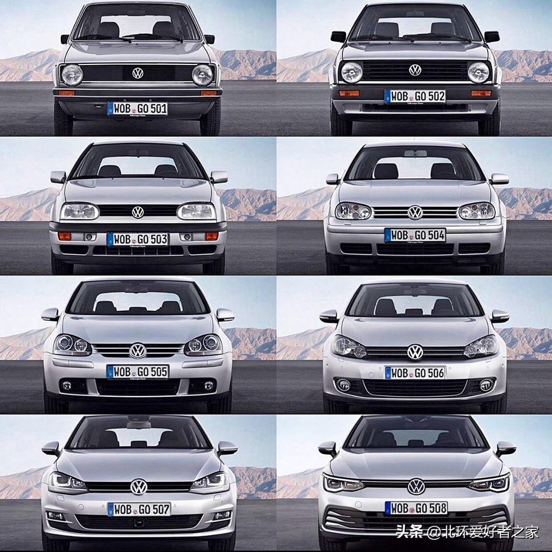 大众历代高尔夫外观内饰对比!#北环车闻__懂车帝