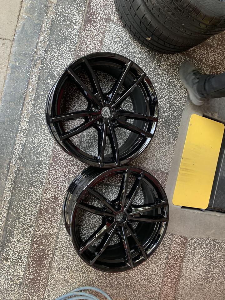 新三系791m轮毂熏黑烤漆分享