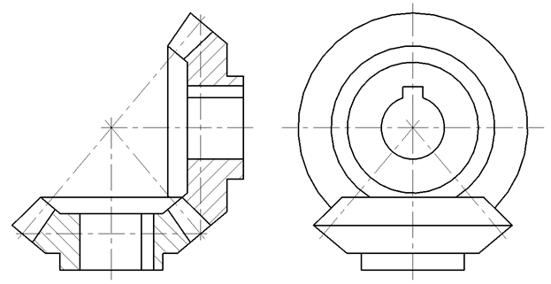 圆锥齿轮的参数和画法【含答案】 工程图学(机械篇)