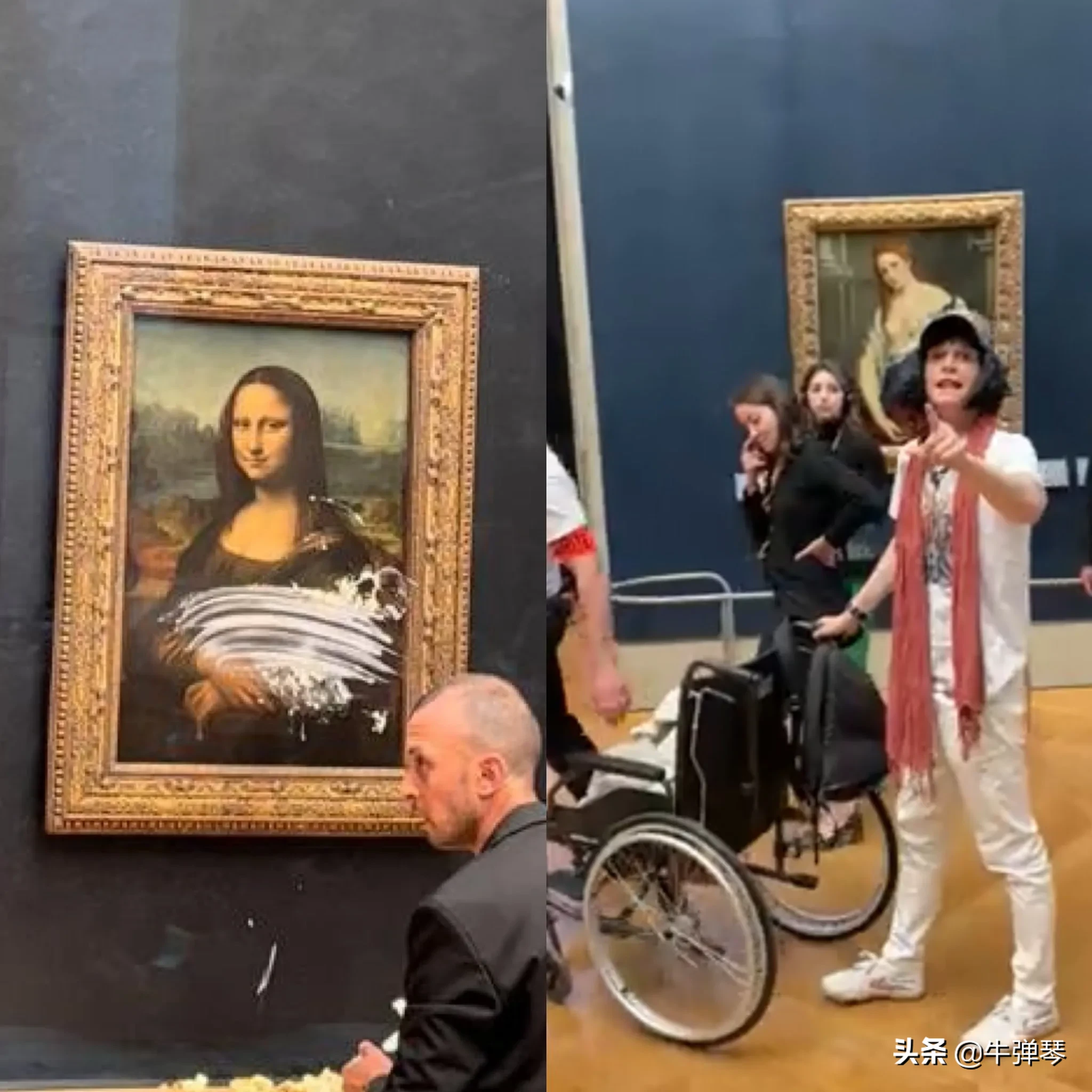 6park Com 刚刚 达芬奇经典名作 卢浮宫的镇馆之宝 微笑的蒙娜丽莎画像 遭到蛋糕袭击