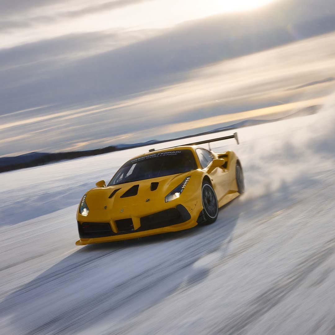 在雪地上狂飙法拉利#ferrari488challengee