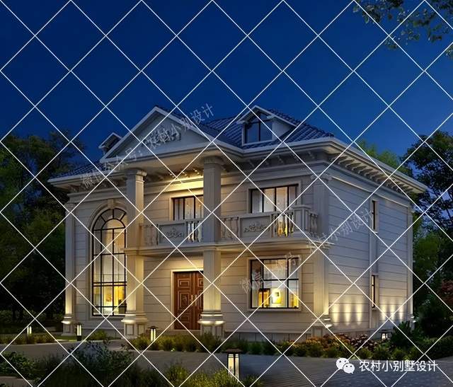 10套120平带挑空客厅二层农村别墅，外观高端大气