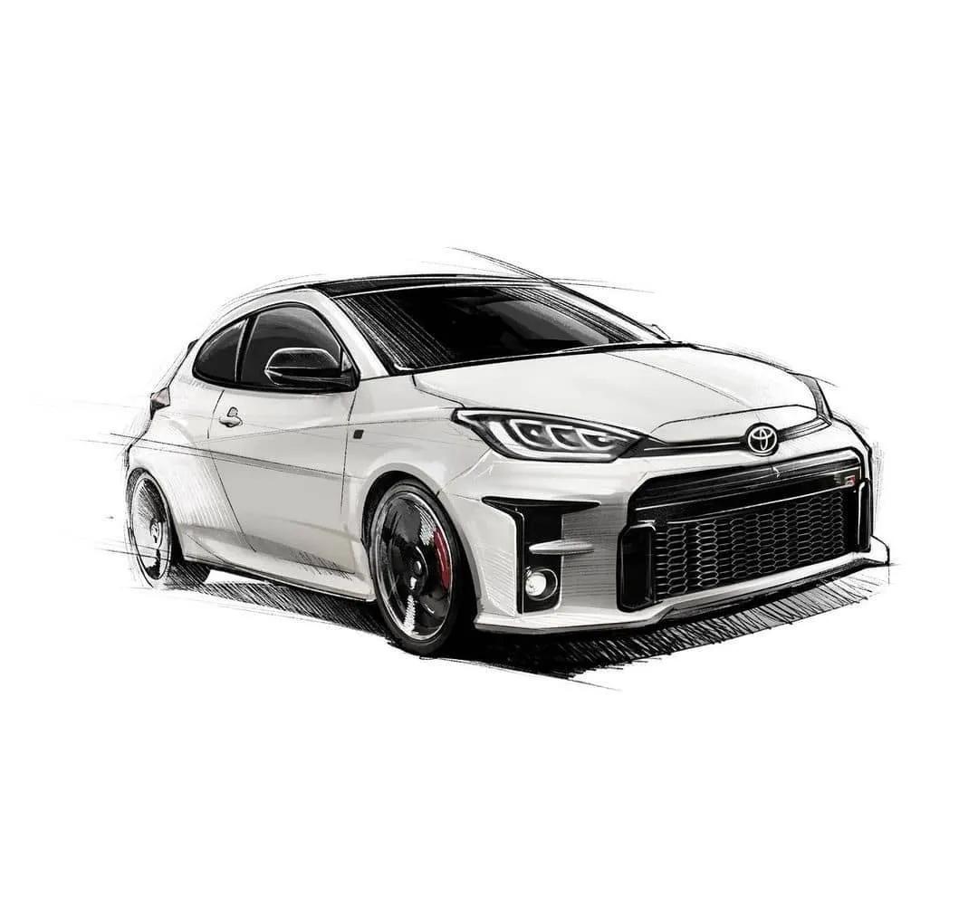 丰田家族手绘头像我们总喜欢一些有故事的车(图片来自于ins