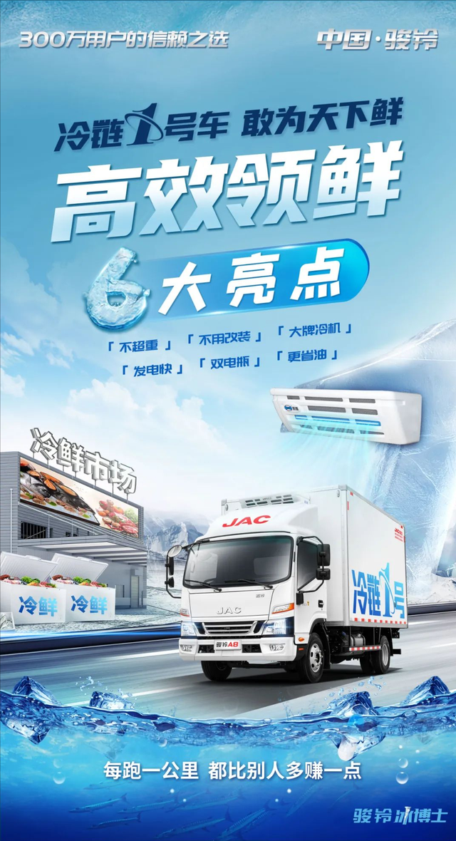 骏铃冰博士，冷链一号车，六大亮点，运赢领鲜