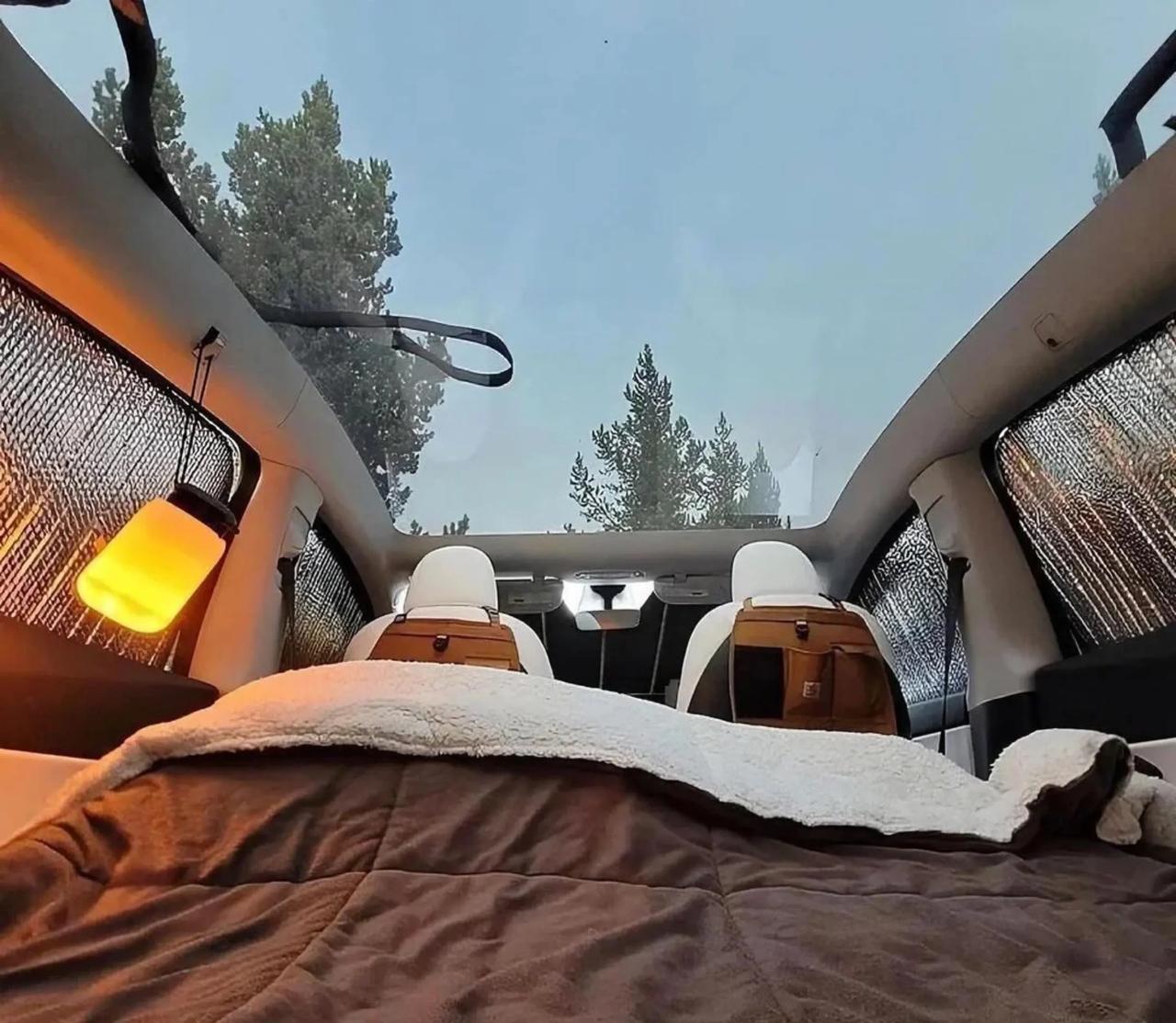 多少人因为特斯拉modely完美的露营模式而选择了它