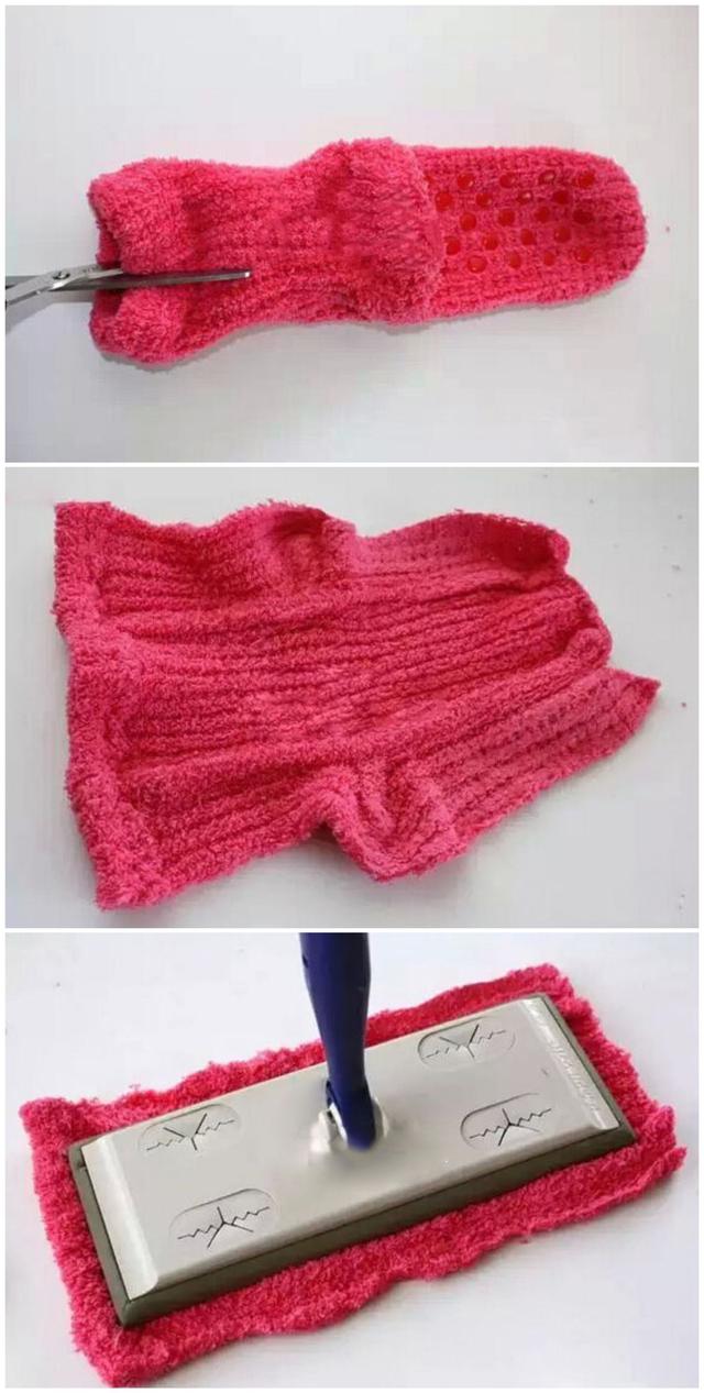 生活小妙招旋转拖把桶洗袜子(在拖把上套上袜子当做清洁布)