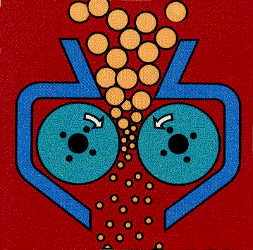 双光辊破碎机破碎效果