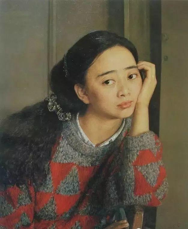 静物前的姑娘
