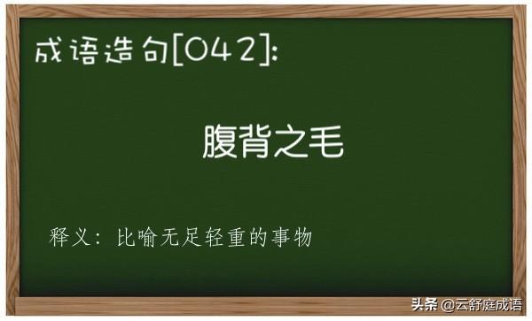 腹什么之什么的成语腹背之毛的造句