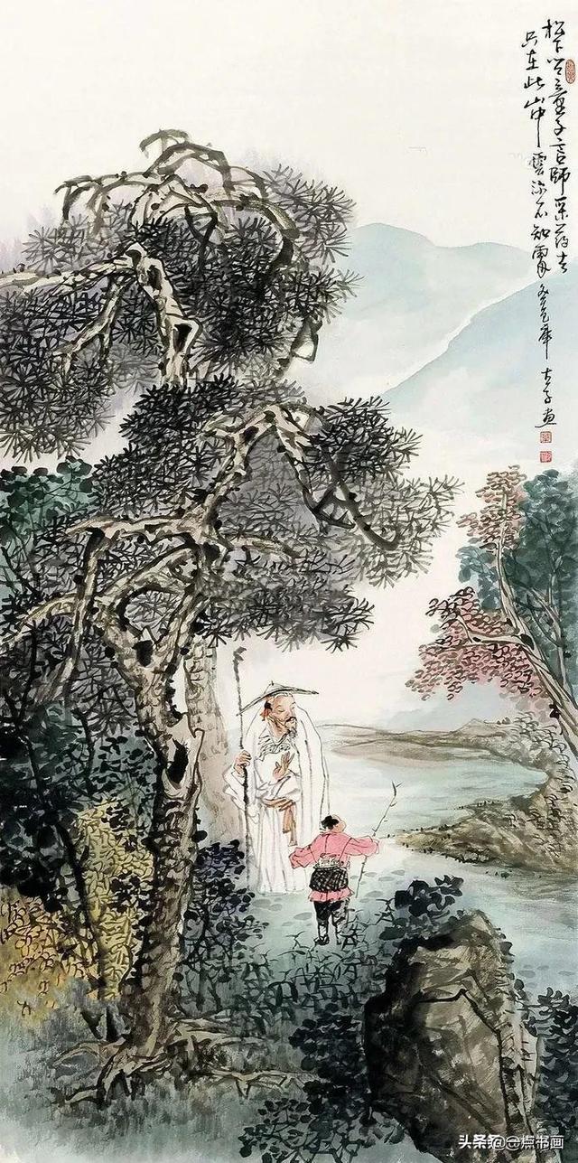 松下问童子全诗（松下问童子绘画）