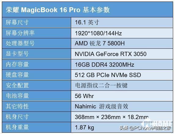 更专业的大屏高性能轻薄本 荣耀MagicBook  16 Pro评测