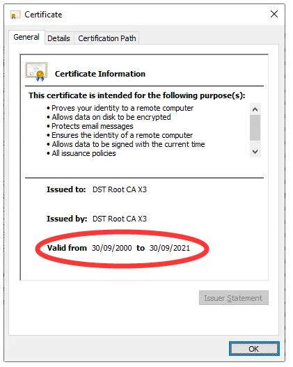 xp系统显示证书过期（xp系统安全证书过期怎么处理）