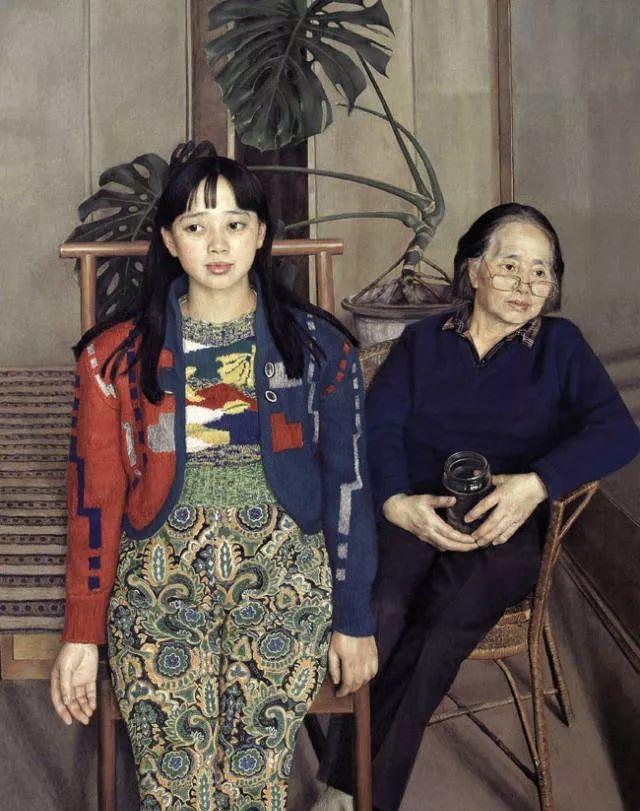 静物前的姑娘