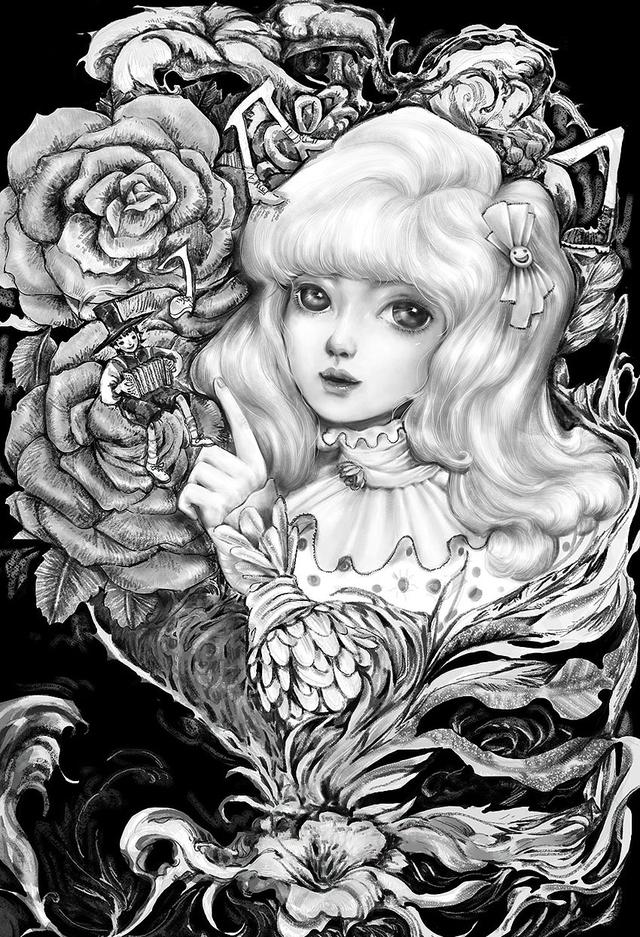 黑白插画绘画教程案例