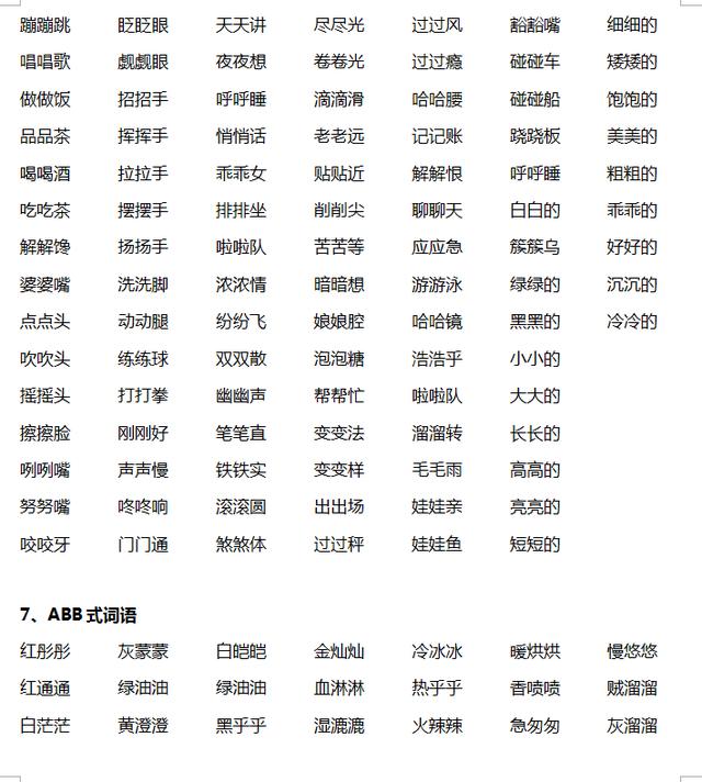 aa式的词语abbaabbababaabcabac式的词语文