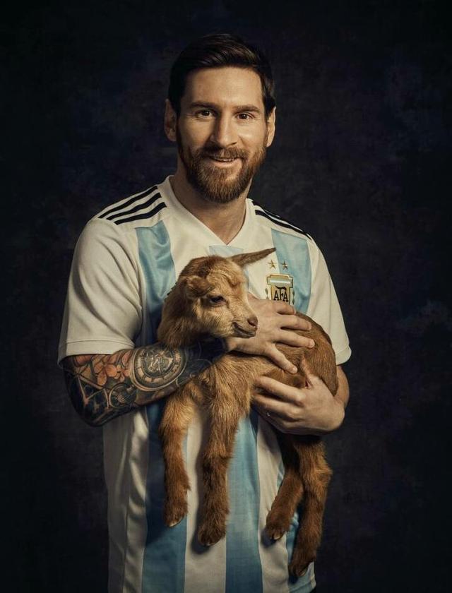 阿迪達斯這個廣告創意打滿分：阿根廷球星梅西抱著一只山羊