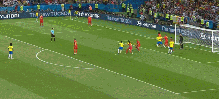 比利时2:1巴西集锦（巴西vs比利时内马尔最后一脚）(2)