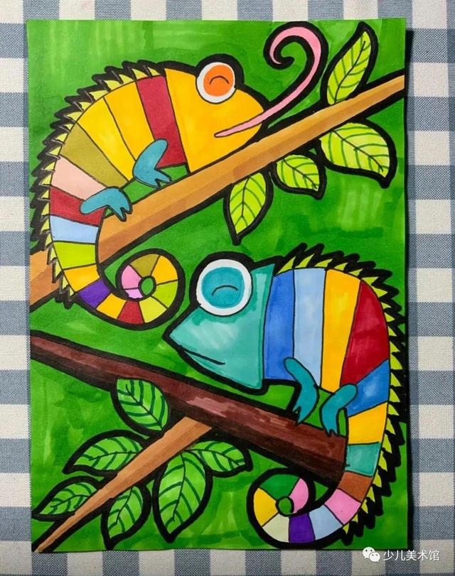 精选54张创意少儿绘画+装饰线描优秀范画，让孩子轻松上手