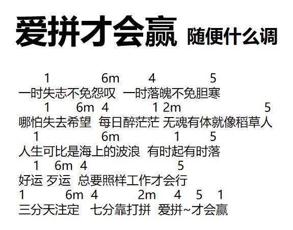 負能量歌愛拼才會贏閩南語,和絃都很詭異)裡茶叔叔的視頻按下面的鏈接