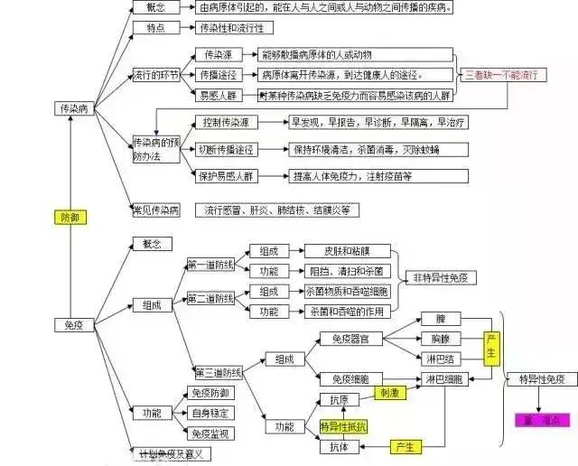 初中各科思维导图全汇总（语文、数学、地理、历史、化学、生物）