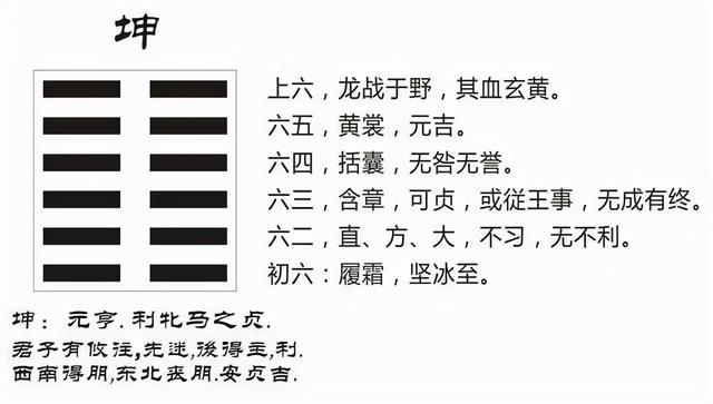 六爻解卦步骤及细节（坤卦六爻详解）