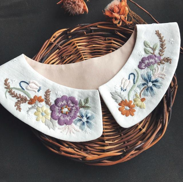 假领子怎么搭配衣服好看(适合绣在衣服上的小图案)