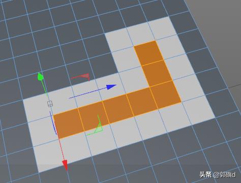 C4D平面花样挖不规则孔