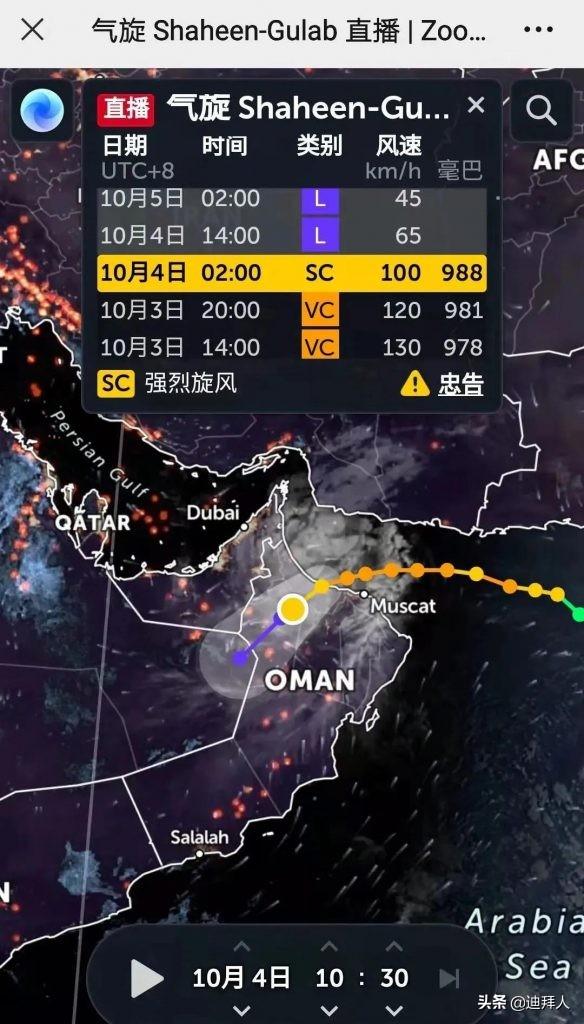 台风 沙欣 南拐 阿联酋有惊无险躲过一劫 阿曼遭受巨大打击 全网搜