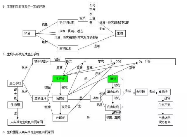 初中各科思维导图全汇总（语文、数学、地理、历史、化学、生物）