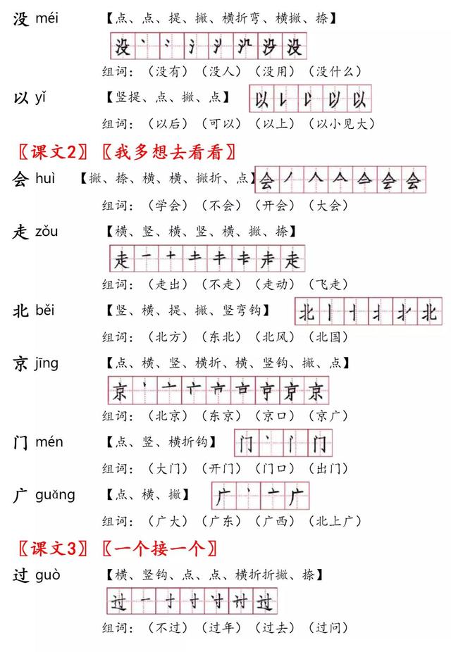 总组词，一年级人教版语文下册生字笔顺组词带拼音？