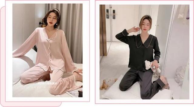 女生穿睡衣擦身体乳