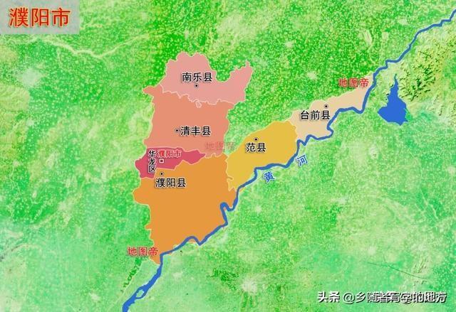 濮阳县地图高清版大图(濮阳县行政区域划分)