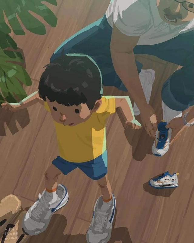 会画画的爸爸，太暖了