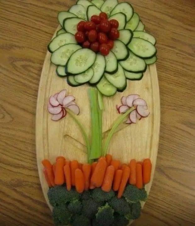 创意水果蔬菜拼盘(超市水果拼盘)