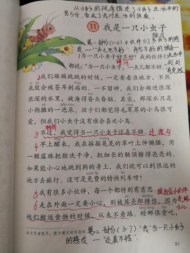 11我是一只小虫子课文我是一只小虫子课后作业