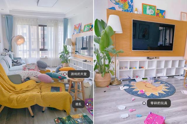 第二次装修，她坚持“去家务化”设计，入住一年后家里仍干净整洁