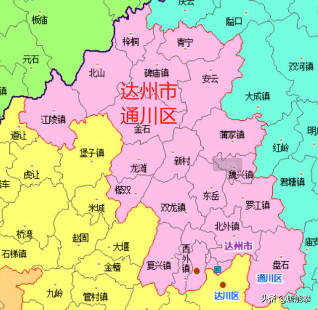 达州达川区29镇&通川区15镇变迁,四川县域经济研究系列12