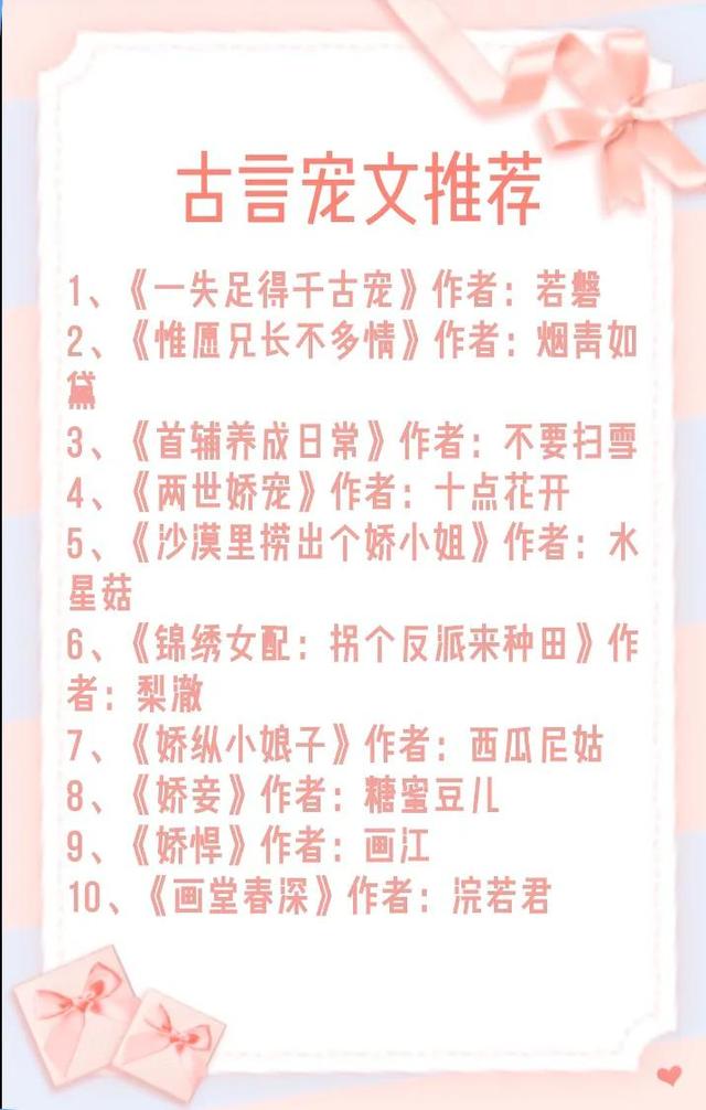 古言宠文推荐小说「宠文」