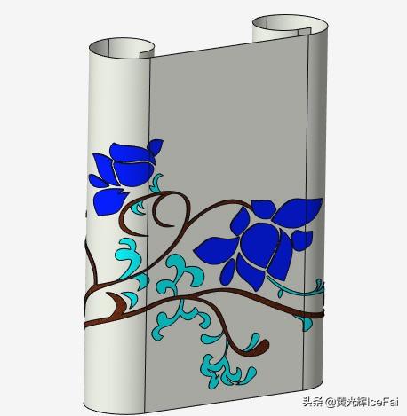 proe工程图曲面展平折弯线
