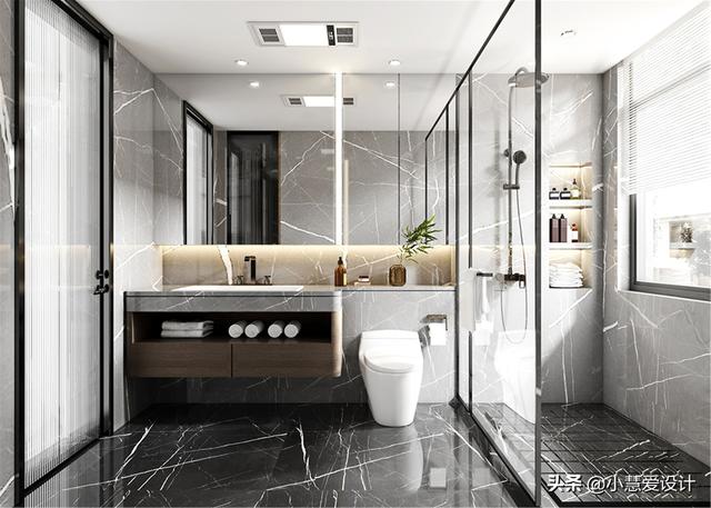25款高级灰现代卫生间装修效果图，在家天天享受酒店的感觉