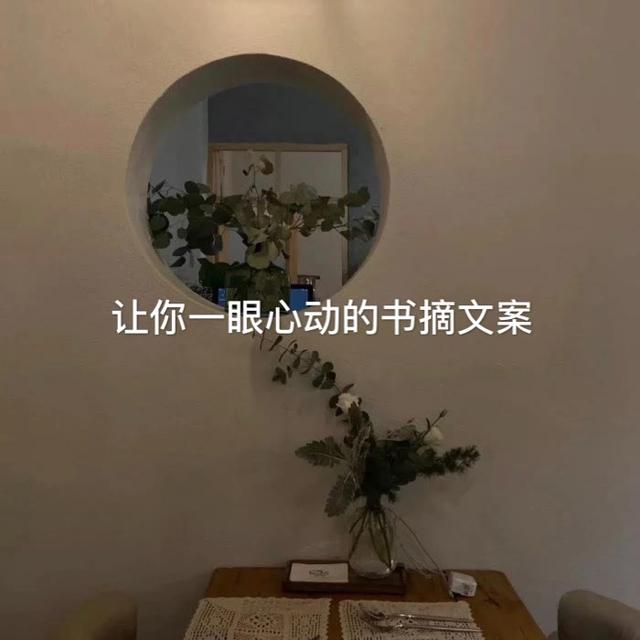 让你一眼心动的书摘文案