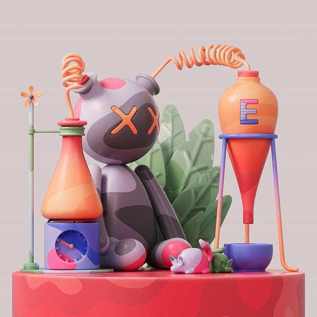 配色愉悦C4D模型设计|SiddhantJaokar