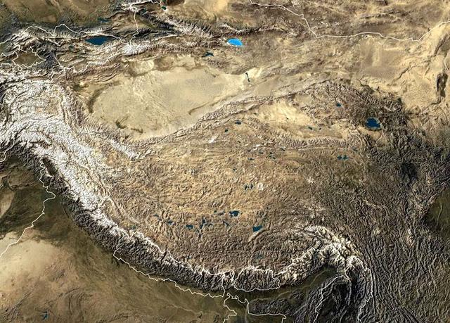 青藏高原地形图（青藏高原有哪些湖泊）