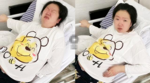 产妇上一秒宫缩疼得表情扭曲，下一秒却画风突变：疼也不忘记吃