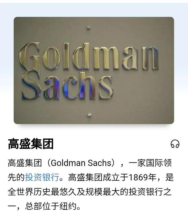 狼外婆来了—高盛集团