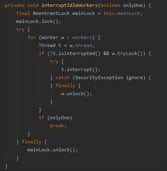 面试官：你给我说一下线程池里面的几个锁吧