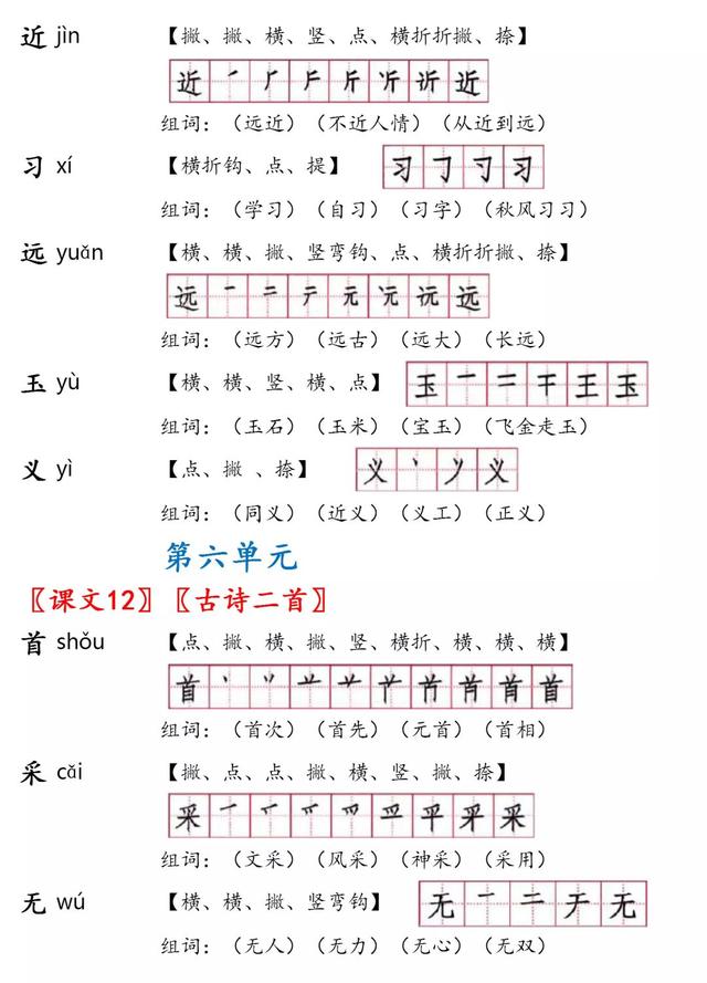 总组词，一年级人教版语文下册生字笔顺组词带拼音？