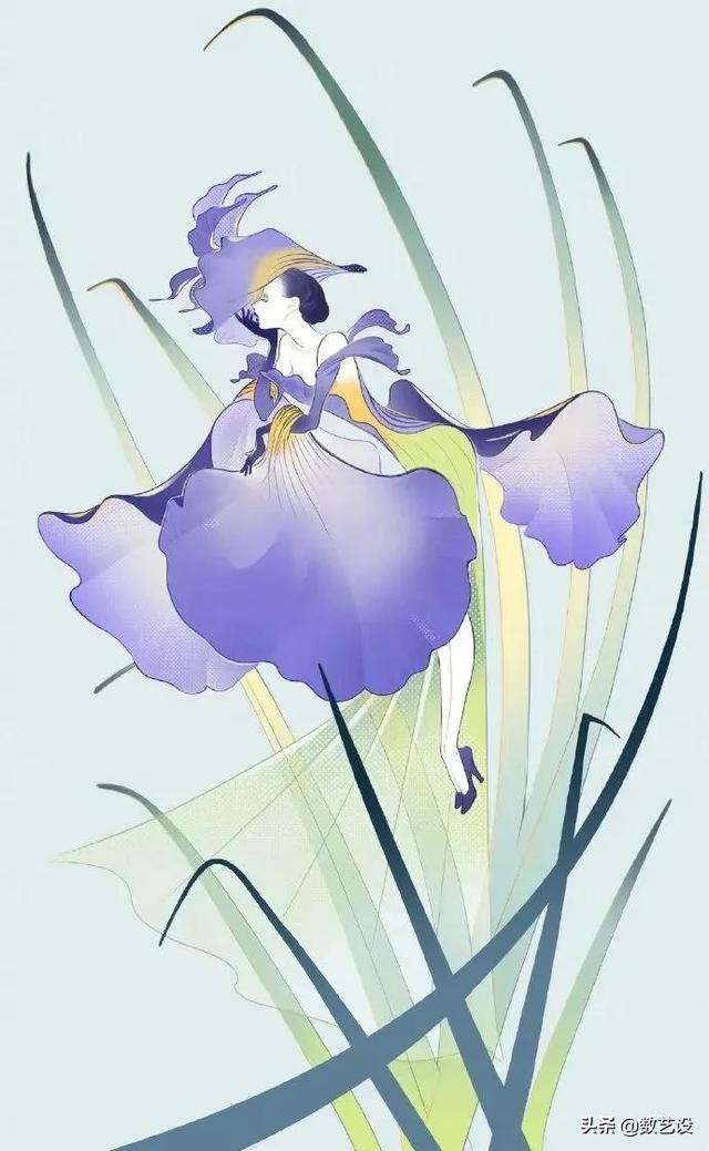花卉拟人动漫人物(拟人化画花草树木)_手工miao