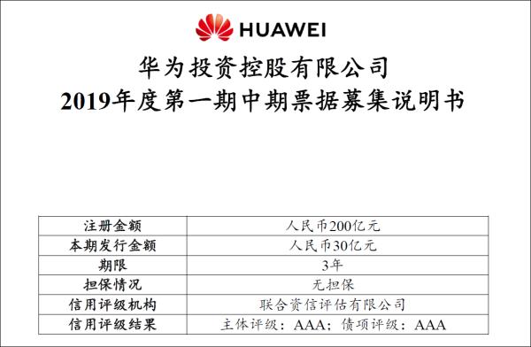 上海清算所公布华为债券发行文件 募资额30亿元公告「清算所得额怎么计算」
